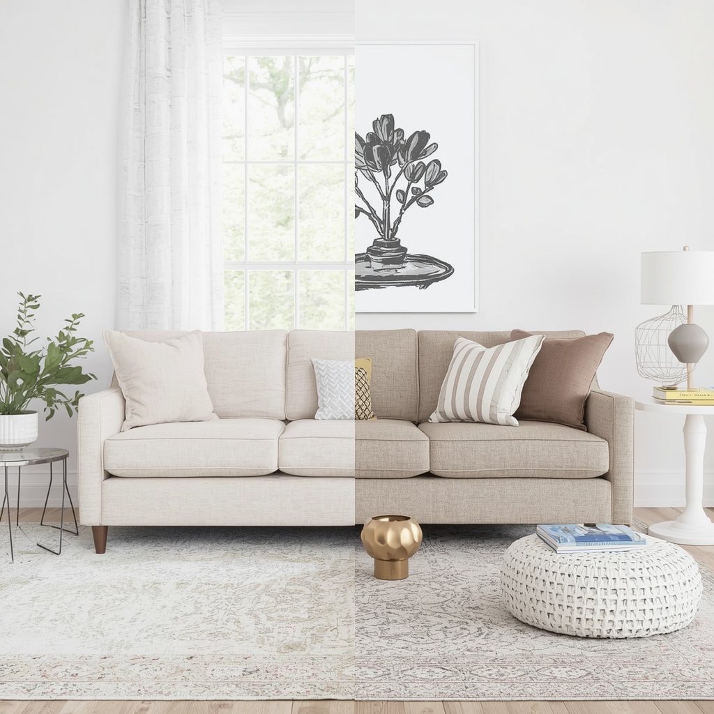 Using Visual Weight, Color, and Leggy Furniture